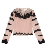 ALBERTINE ANNIVERSARY TOP -- SOFT PEACH