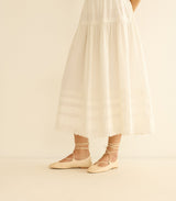 ALORA TIE FLAT -- NUDE NAPPA