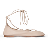 ALORA TIE FLAT -- NUDE NAPPA