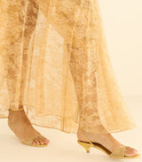 AMRA HEEL -- GOLD LACE