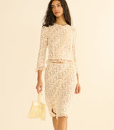 AURELLA SKIRT -- SOFT CAMELLIA