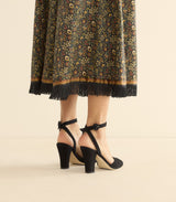 CARLA HEEL -- BLACK SUEDE