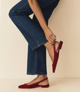 COSSIMA SLINGBACK -- RUBY VELVET
