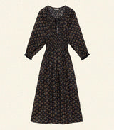 DELFINA DRESS -- DELPHINIUM FLORAL