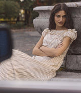 EMERENCE DRESS -- CRÈME PORTIA DOT