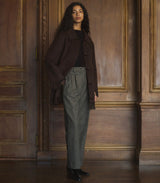 GERMAIN FRINGE COAT -- BITTER CHOCOLATE