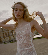 HANDKERCHIEF ANNIVERSARY DRESS -- SALT