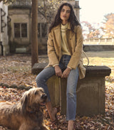 HUTTON SUEDE TRENCH -- BLONDE
