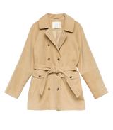 HUTTON SUEDE TRENCH -- BLONDE