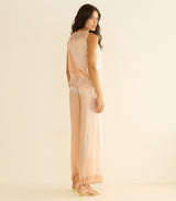 LAVON FRINGE PANT -- PEACH SORBET