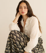 MARCIE SKIRT -- NOIR ROSIER FLORAL