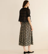 MARCIE SKIRT -- NOIR ROSIER FLORAL