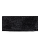 MURIEL CLUTCH -- BLACK RAFFIA