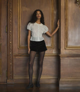 OLETA TOP -- SEA SALT DOT