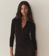 PAOLA TEE -- BLACK QUELLE JOLIE POINTELLE