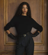 STINE GLOVES -- BLACK LEATHER